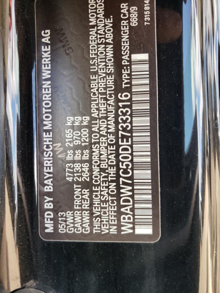 2013 BMW 328 I Sulev VIN: WBADW7C50DE733316 Lot: 69494375