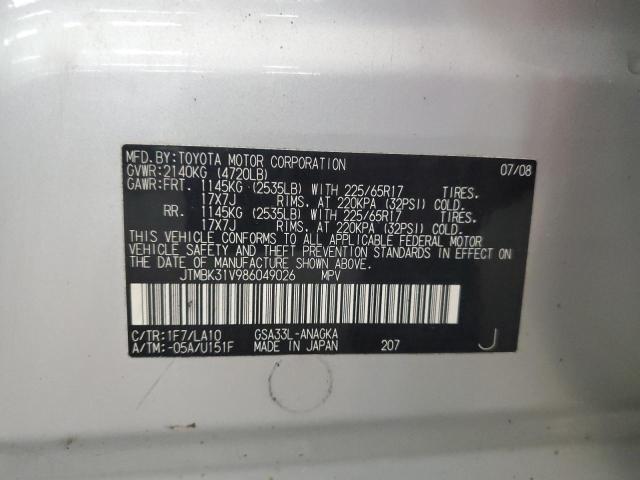 2008 TOYOTA RAV4 LIMITED