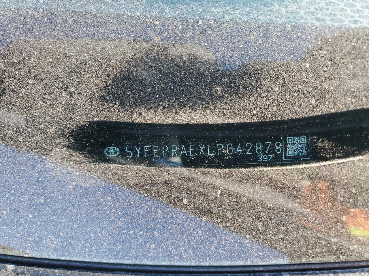 2020 Toyota Corolla Le VIN: 5YFEPRAEXLP042878 Lot: 68079645