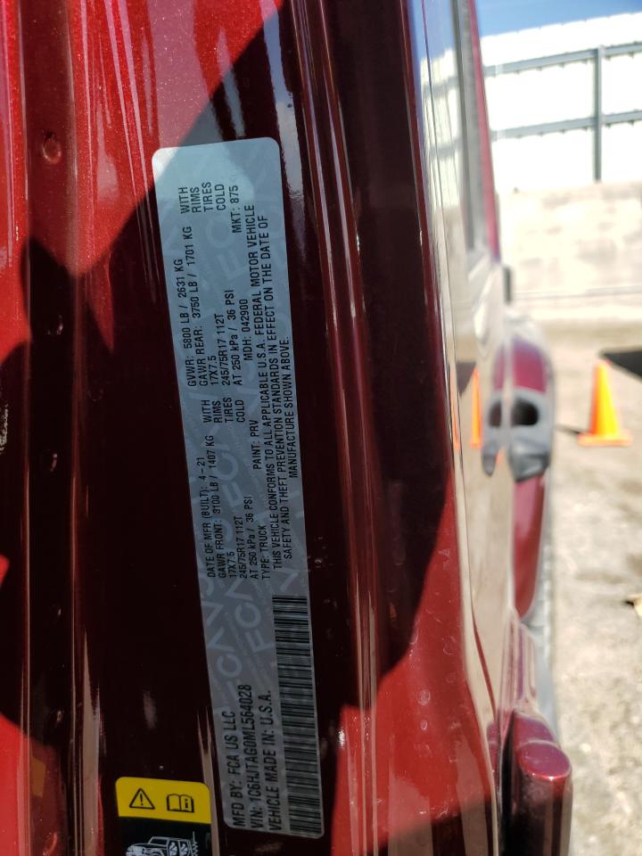 2021 Jeep Gladiator Sport VIN: 1C6HJTAG0ML564028 Lot: 68481185