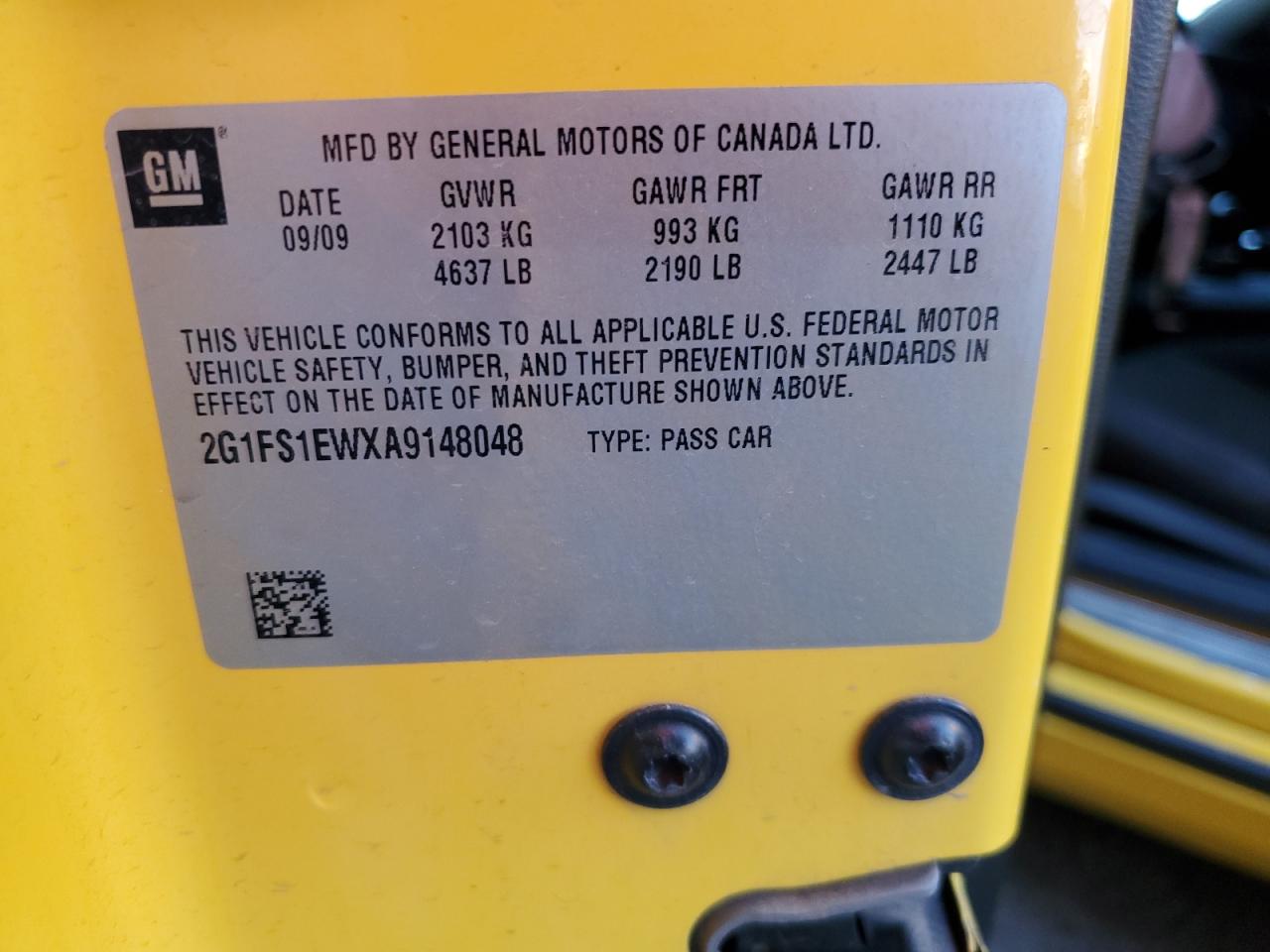 2010 Chevrolet Camaro Ss VIN: 2G1FS1EWXA9148048 Lot: 69380445