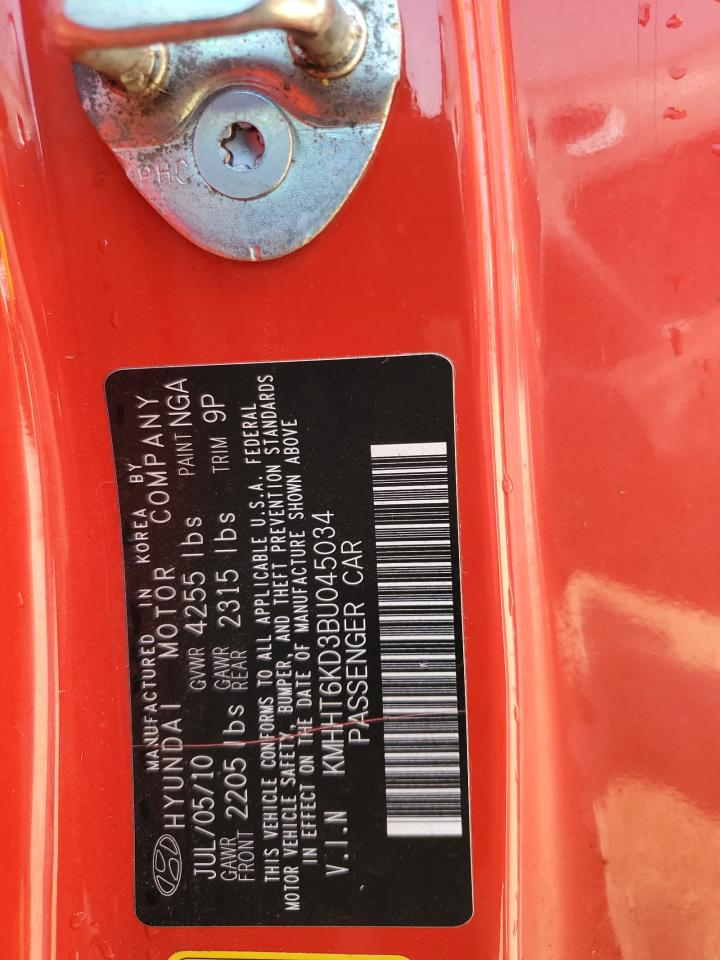 2011 Hyundai Genesis Coupe 2.0T VIN: KMHHT6KD3BU045034 Lot: 69459375