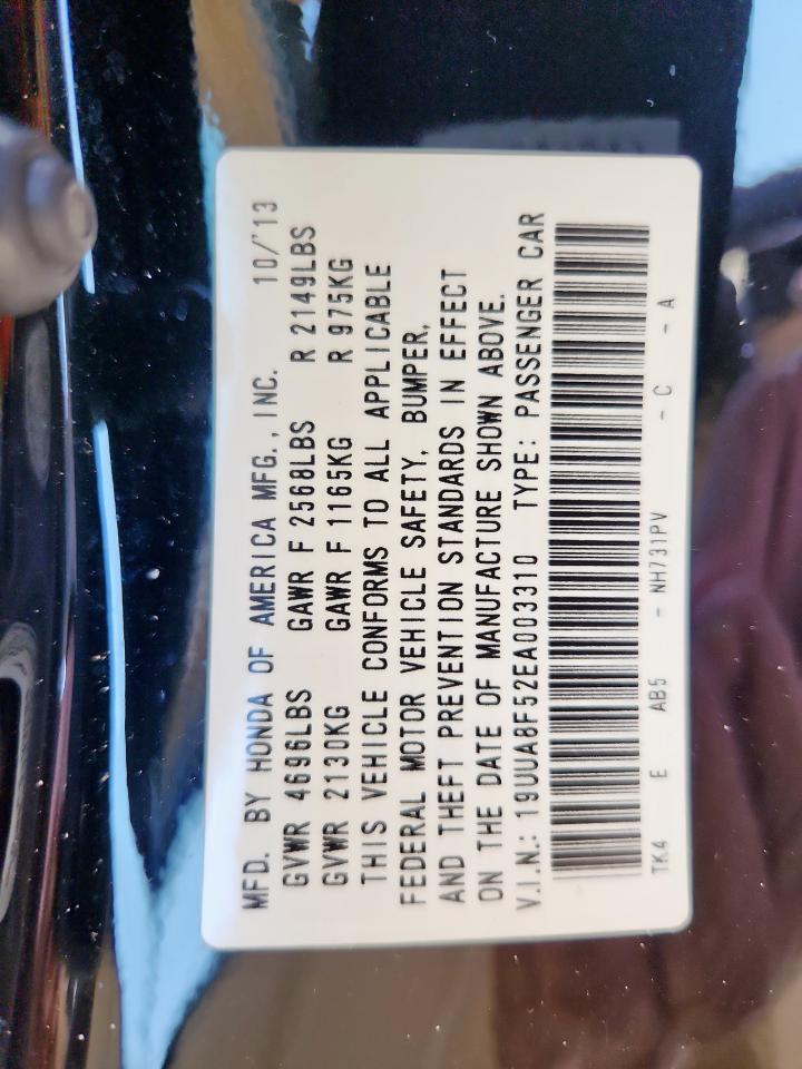 2014 Acura Tl Tech VIN: 19UUA8F52EA003310 Lot: 69597305