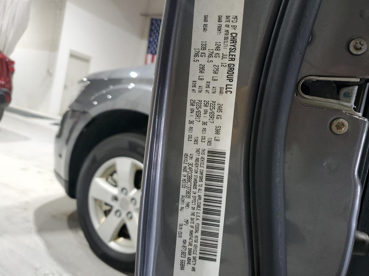 2012 Dodge Journey Sxt VIN: 3C4PDCBB0CT373839 Lot: 69454775