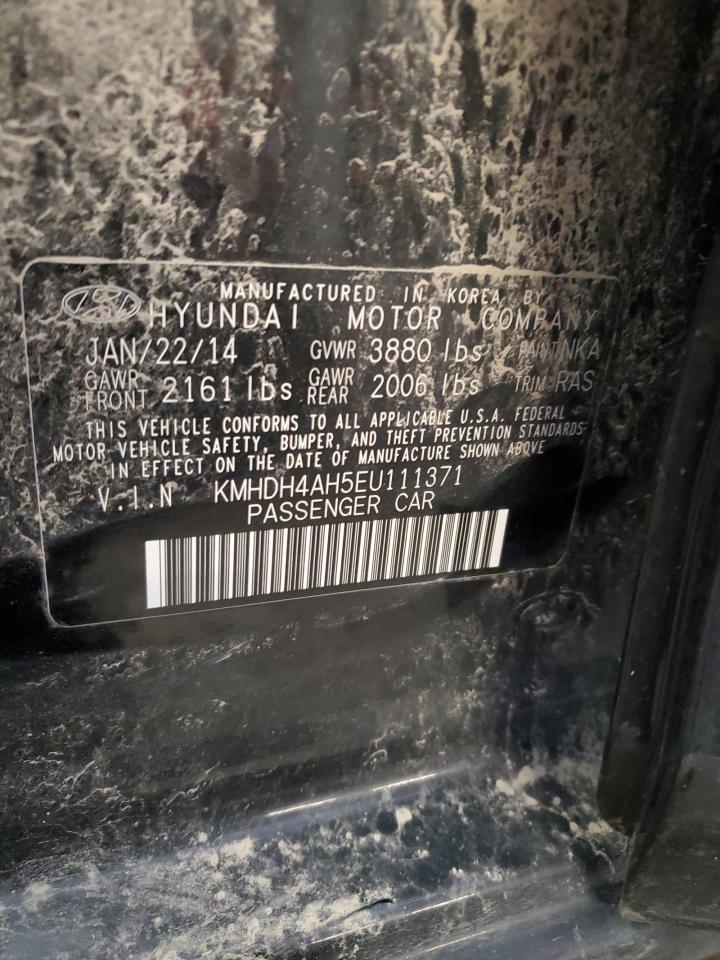 2014 Hyundai Elantra Se VIN: KMHDH4AH5EU111371 Lot: 69276095