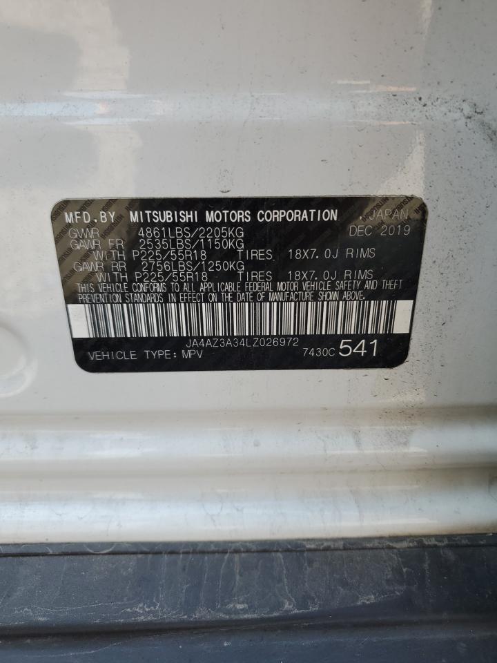 2020 Mitsubishi Outlander Se VIN: JA4AZ3A34LZ026972 Lot: 69662235