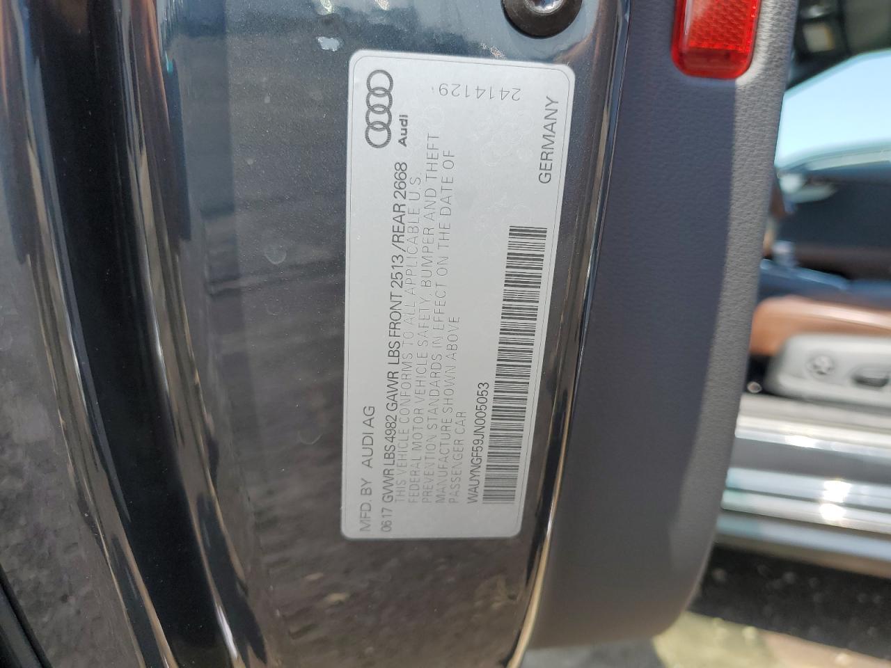 2018 Audi A5 Premium Plus VIN: WAUYNGF59JN005053 Lot: 68867635