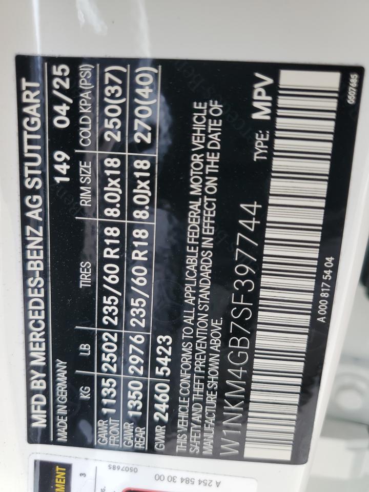 2025 Mercedes-Benz Glc 300 VIN: W1NKM4GB7SF397744 Lot: 66840825