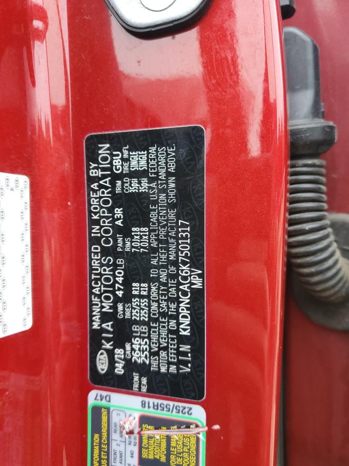 2019 Kia Sportage Ex VIN: KNDPNCAC6K7501317 Lot: 69834715