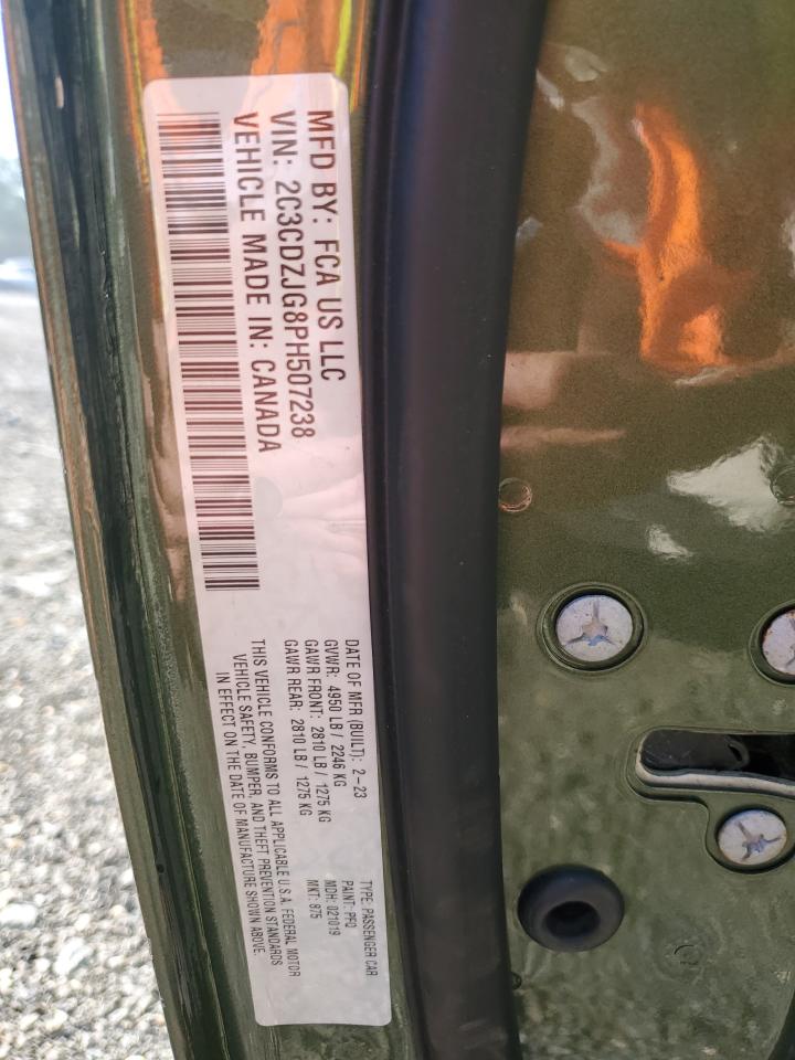 2023 Dodge Challenger Gt VIN: 2C3CDZJG8PH507238 Lot: 70266265