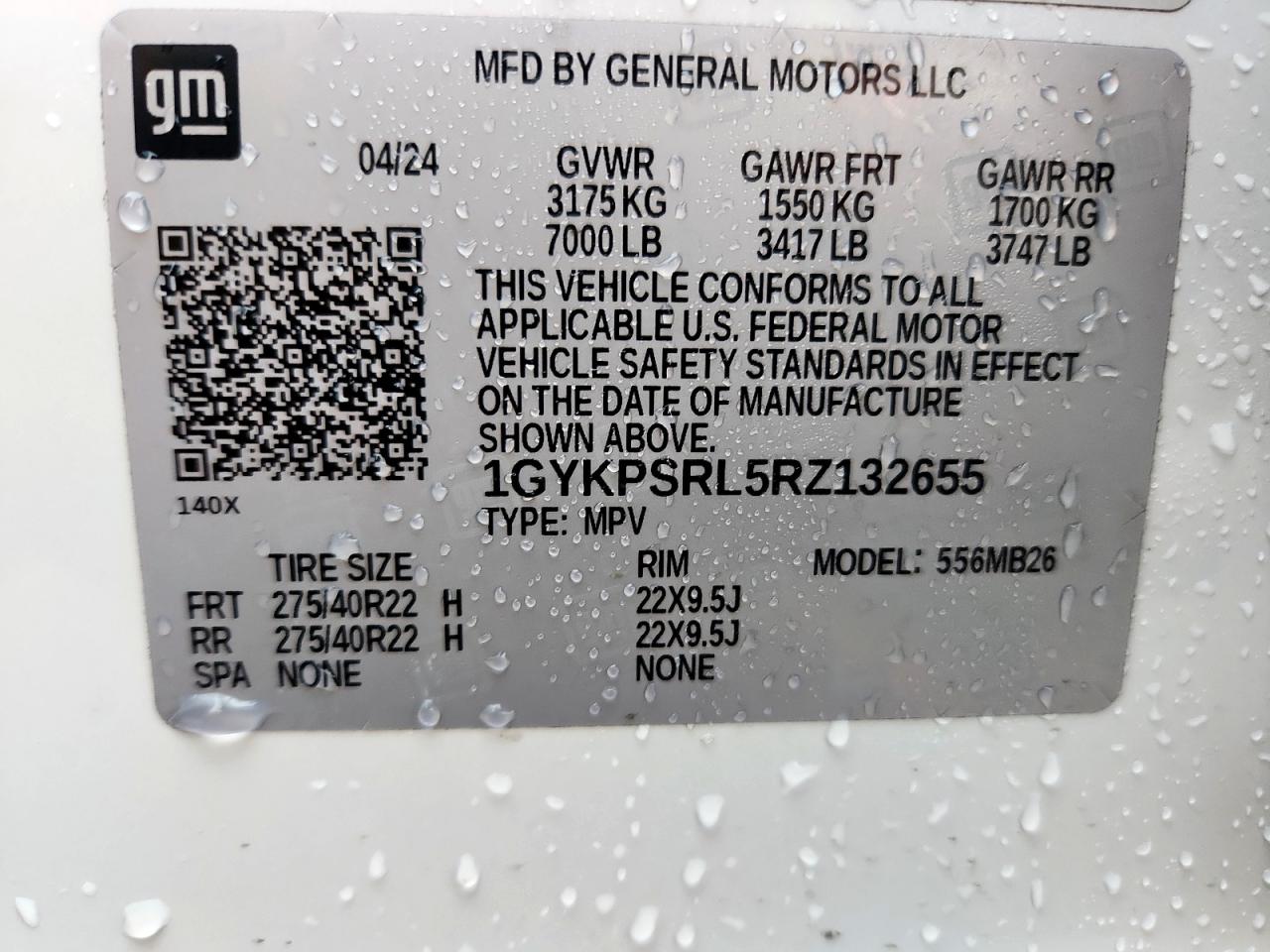 2024 Cadillac Lyriq Luxury VIN: 1GYKPSRL5RZ132655 Lot: 70844035