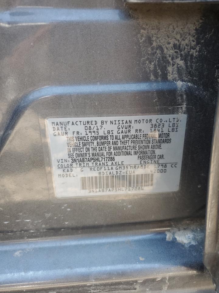 2017 Nissan Sentra S VIN: 3N1AB7AP5HL717286 Lot: 68640195