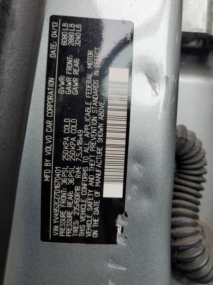 2013 Volvo Xc90 3.2 VIN: YV4952CZ7D1670401 Lot: 69907785