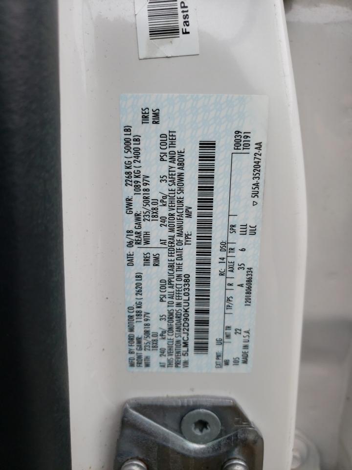 2019 Lincoln Mkc Select VIN: 5LMCJ2D90KUL03380 Lot: 68516715