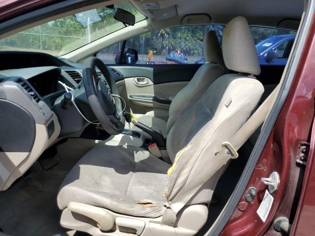 Sedans HONDA CIVIC 2012 Burgundy