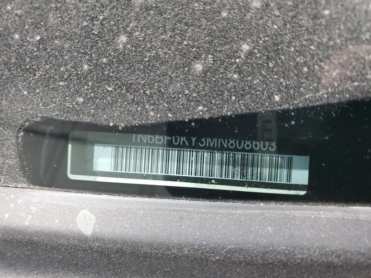 2021 Nissan Nv 2500 S VIN: 1N6BF0KY3MN808603 Lot: 67749075