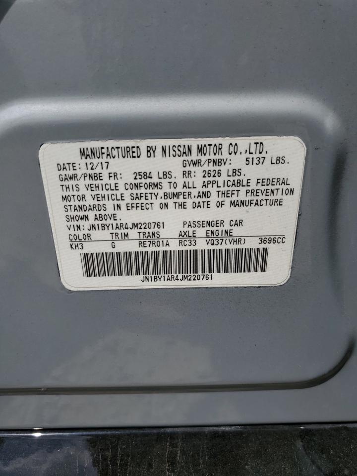 2018 Infiniti Q70 3.7 Luxe VIN: JN1BY1AR4JM220761 Lot: 67627515