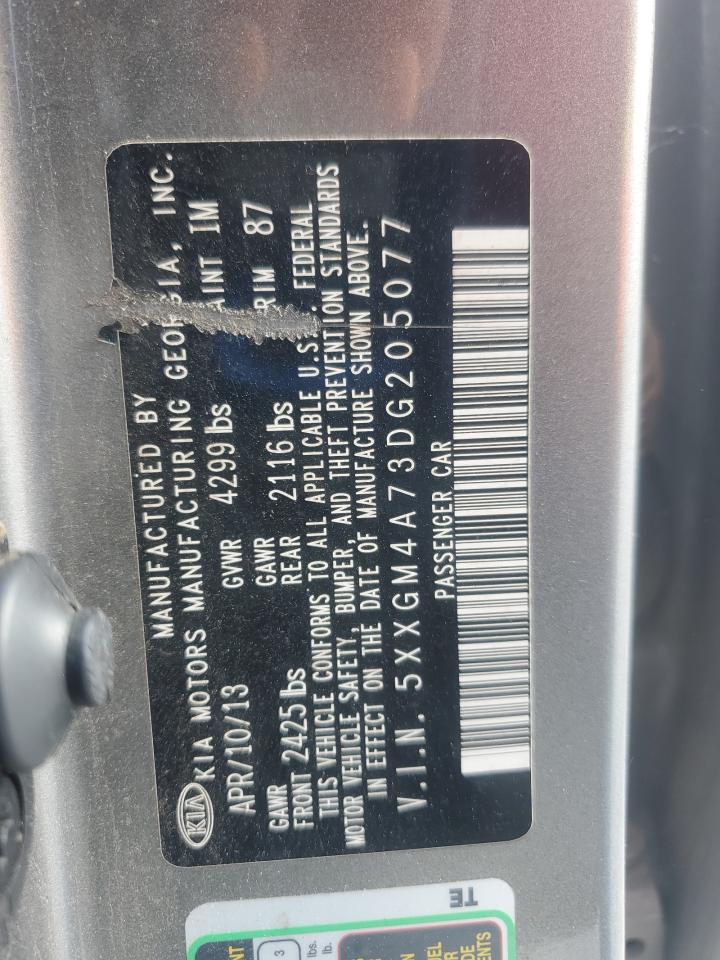 2013 Kia Optima Lx VIN: 5XXGM4A73DG205077 Lot: 68171995