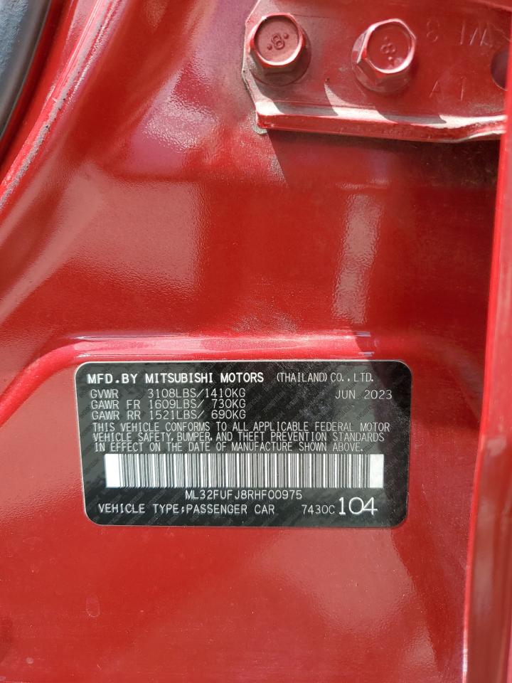 2024 Mitsubishi Mirage G4 Es VIN: ML32FUFJ8RHF00975 Lot: 70312765