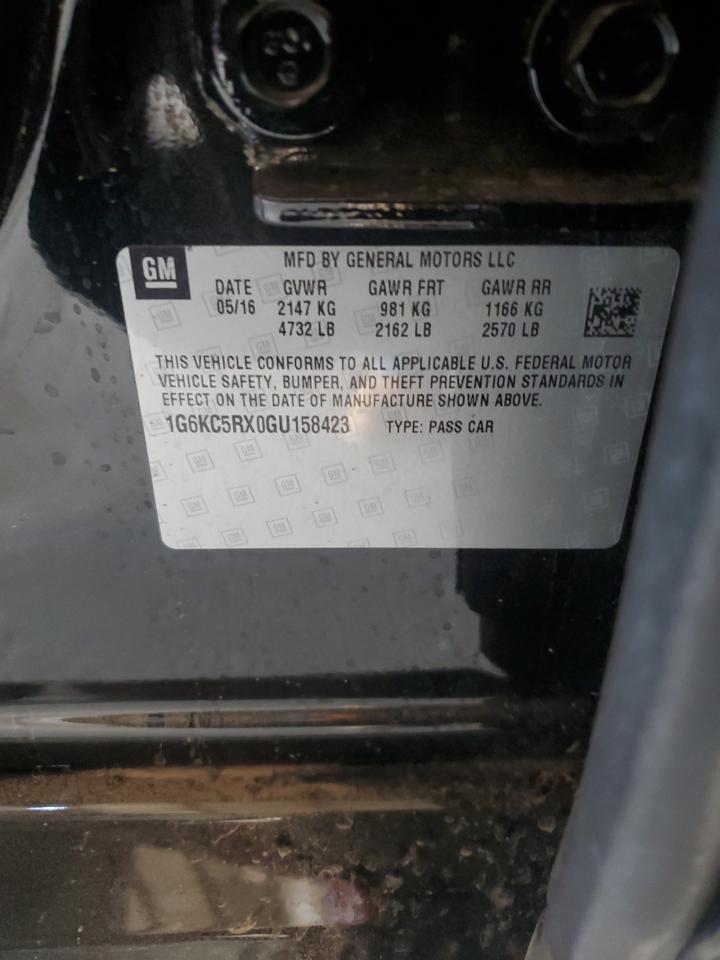 2016 Cadillac Ct6 Luxury VIN: 1G6KC5RX0GU158423 Lot: 70393845