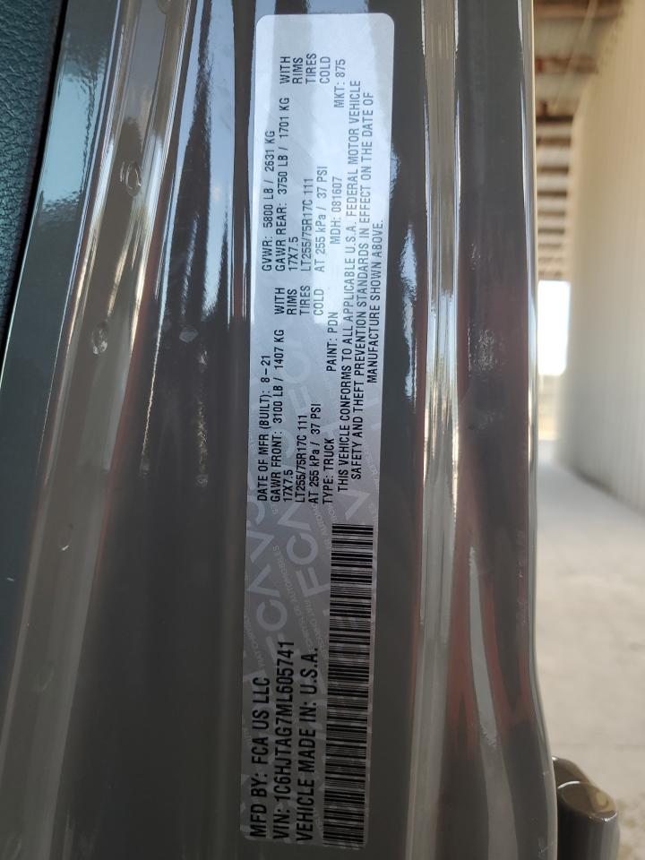 2021 Jeep Gladiator Sport VIN: 1C6HJTAG7ML605741 Lot: 68791425