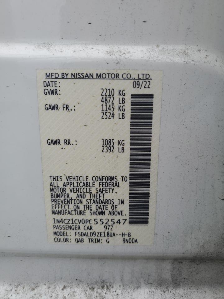 2023 Nissan Leaf Sv Plus VIN: 1N4CZ1CV0PC552547 Lot: 69220445