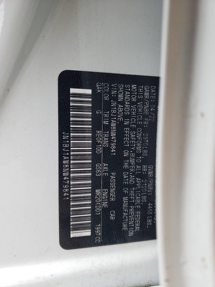 2022 Nissan Rogue Sport S VIN: JN1BJ1AW8NW479841 Lot: 69464555