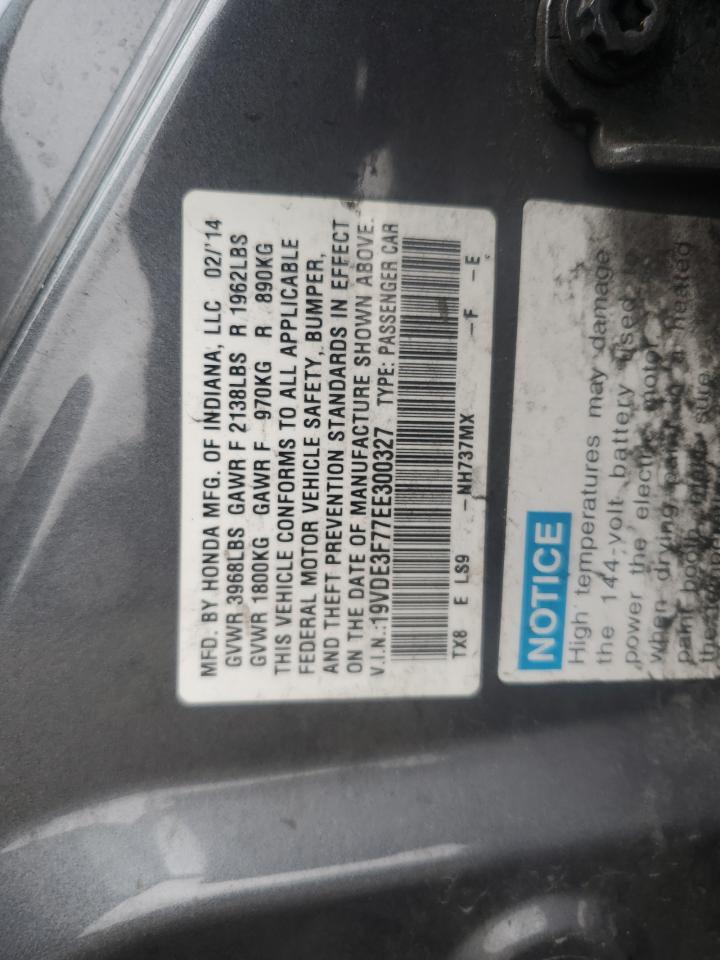 2014 Acura Ilx Hybrid Tech VIN: 19VDE3F77EE300327 Lot: 69146725
