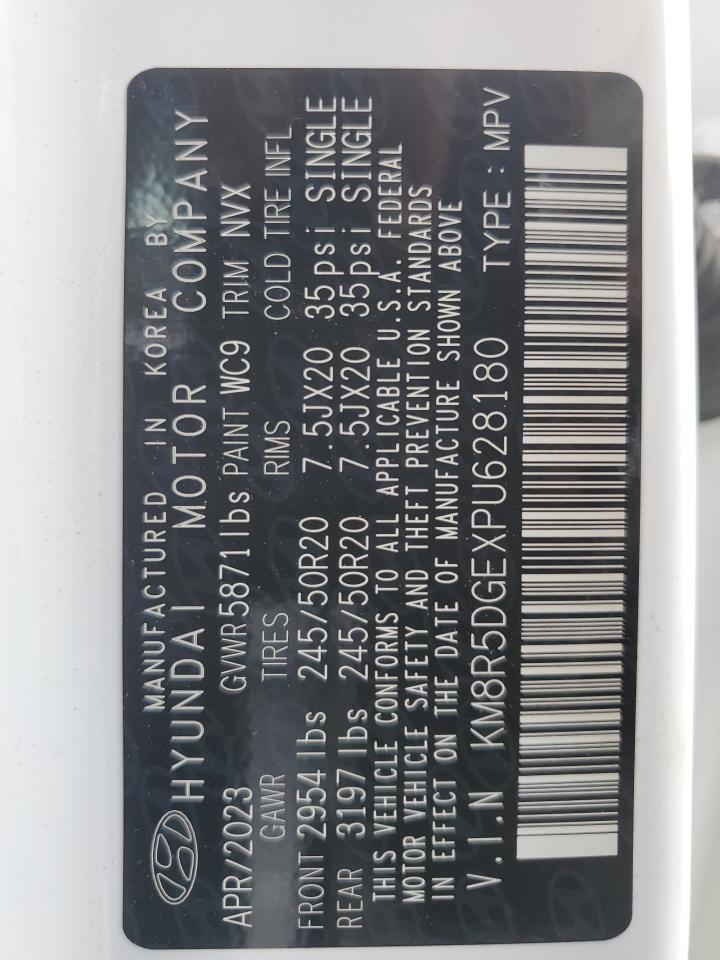2023 Hyundai Palisade Limited VIN: KM8R5DGEXPU628180 Lot: 68854875