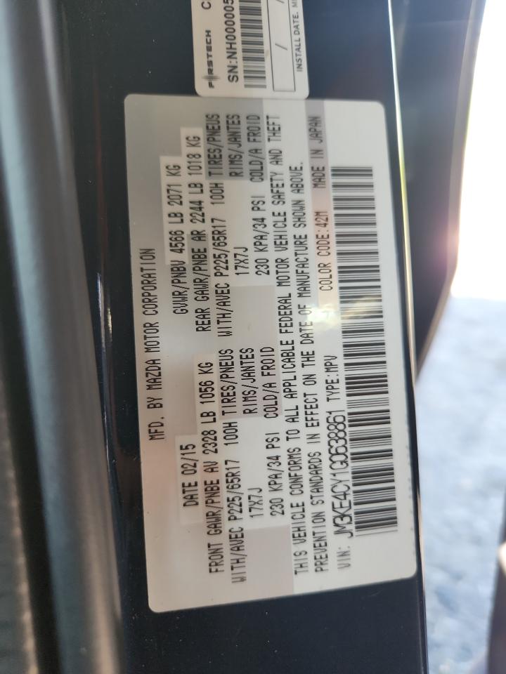 2016 Mazda Cx-5 Touring VIN: JM3KE4CY1G0638861 Lot: 70060425