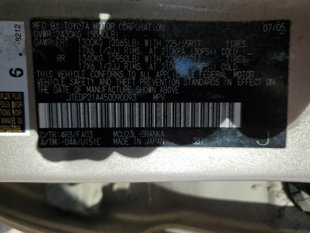 2005 TOYOTA HIGHLANDER LIMITED  
