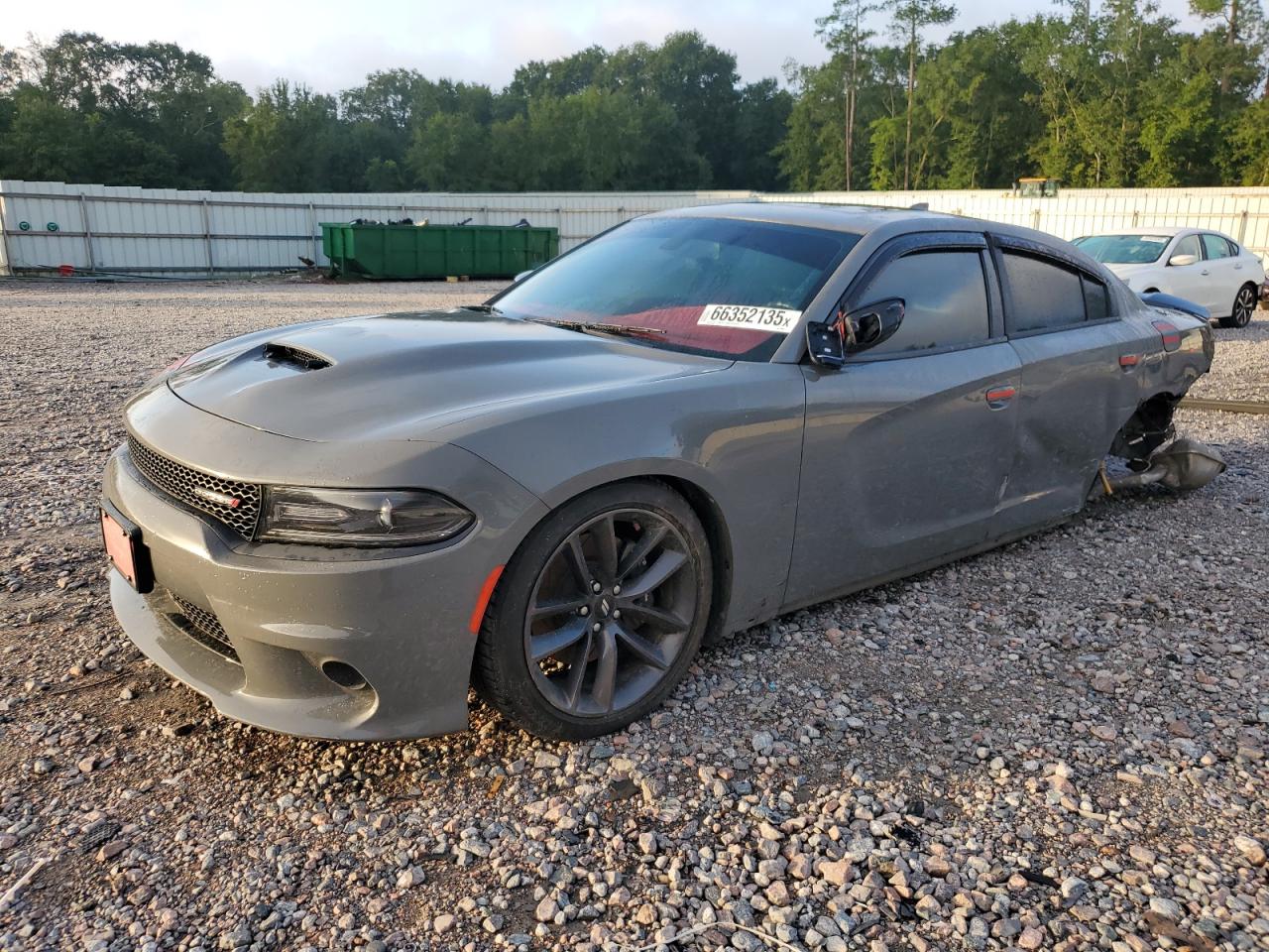 2019 DODGE CHARGER GRAY VIN: 2C3CDXHG2KH595481