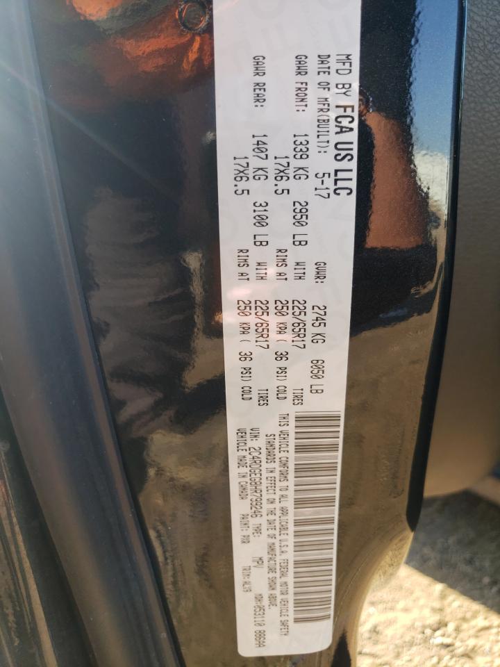 2017 Dodge Grand Caravan Gt VIN: 2C4RDGEG8HR799246 Lot: 68548455