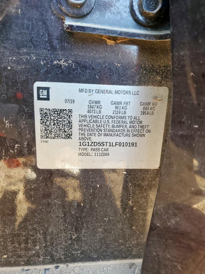 1G1ZD5ST1LF010191 2020 Chevrolet Malibu Lt