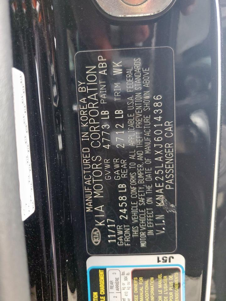 2018 Kia Stinger Premium VIN: KNAE25LAXJ6014386 Lot: 70426815