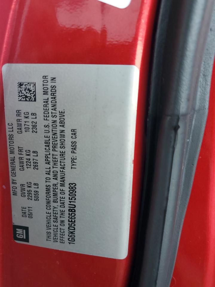 2011 Cadillac Dts Luxury Collection VIN: 1G6KD5E65BU150983 Lot: 71008105