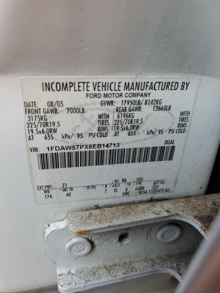 2006 Ford F550 Super VIN: 1FDAW57PX6EB14713 Lot: 86467235