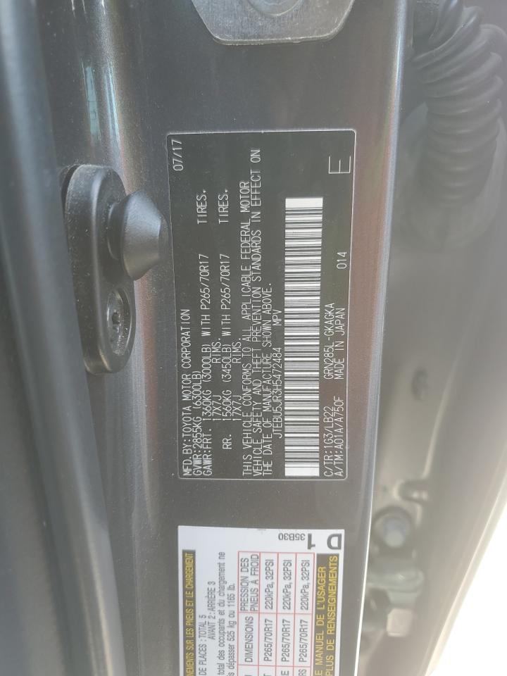 2017 Toyota 4Runner Sr5/Sr5 Premium VIN: JTEBU5JR3H5472484 Lot: 70362655