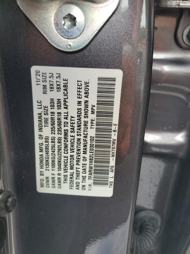 2020 Honda Cr-V Exl VIN: 7FARW1H82LE030102 Lot: 67442585