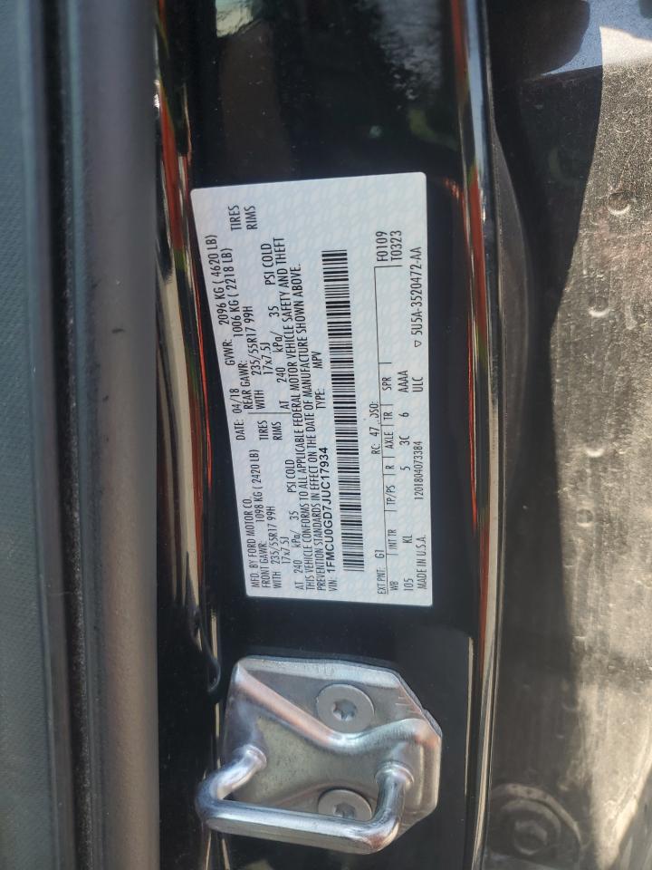 2018 Ford Escape Se VIN: 1FMCU0GD7JUC17934 Lot: 69566155