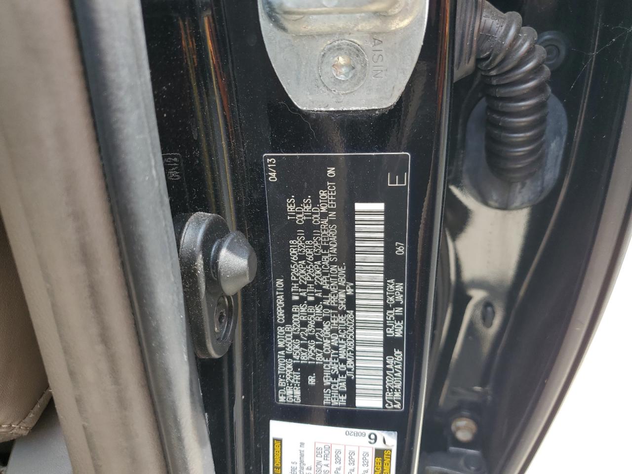 2013 Lexus Gx 460 VIN: JTJBM7FX8D5060284 Lot: 68597445