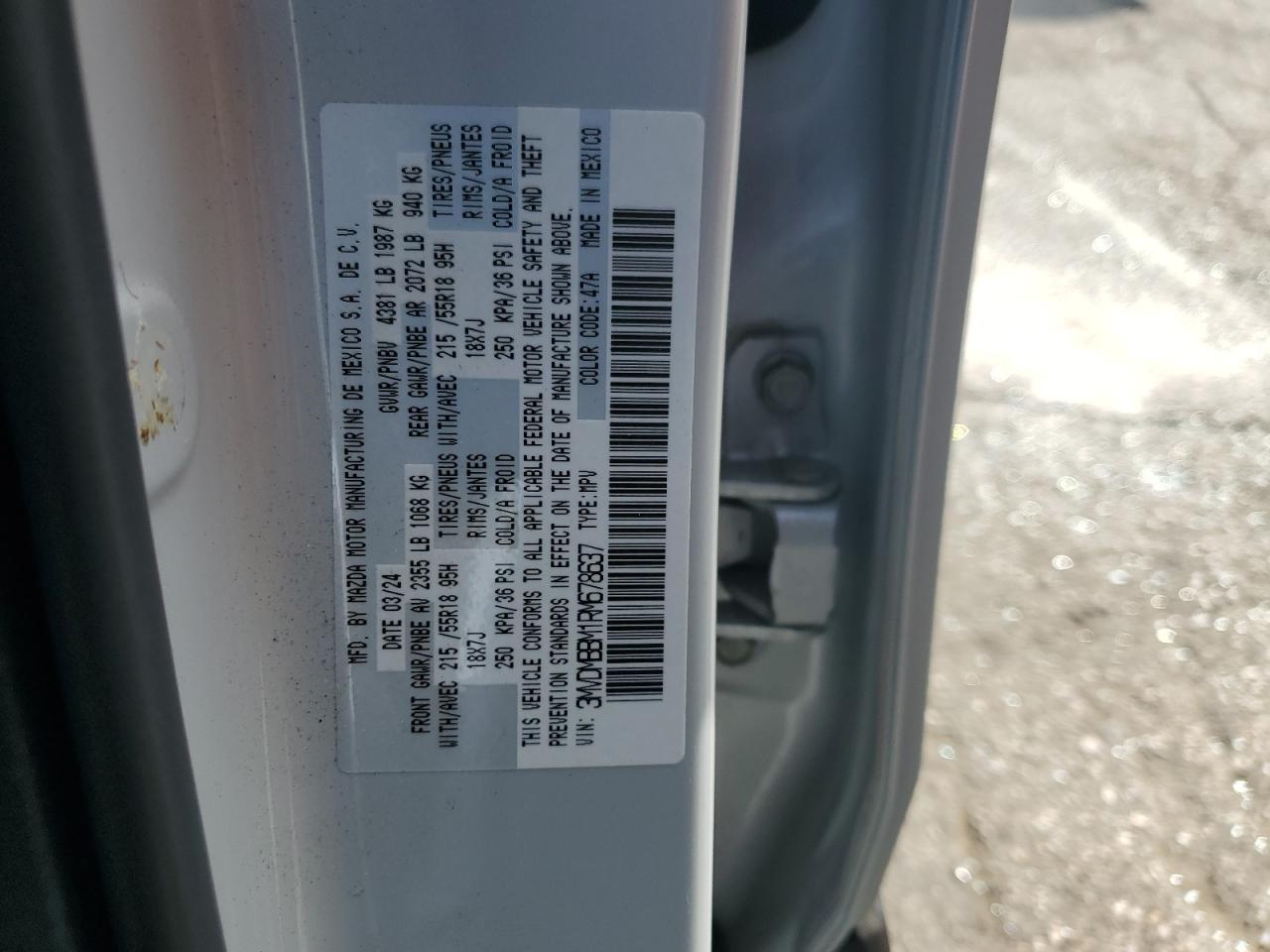 2024 Mazda Cx-30 Select VIN: 3MVDMBBM1RM678637 Lot: 70593435