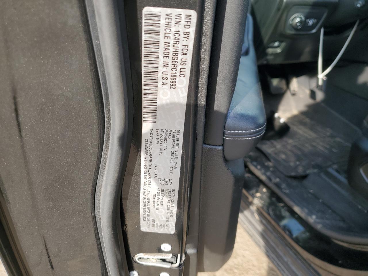 2024 Jeep Grand Cherokee Limited VIN: 1C4RJHBG6RC186992 Lot: 70774975