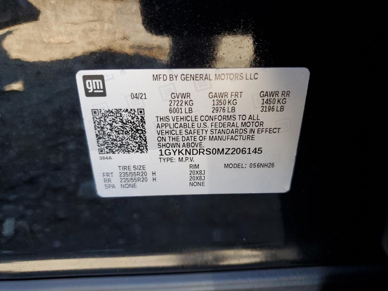 2021 Cadillac Xt5 Premium Luxury VIN: 1GYKNDRS0MZ206145 Lot: 70383955