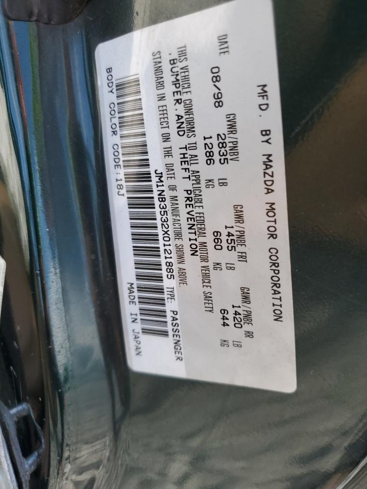 1999 Mazda Uk VIN: JM1NB3532X0121885 Lot: 70370705