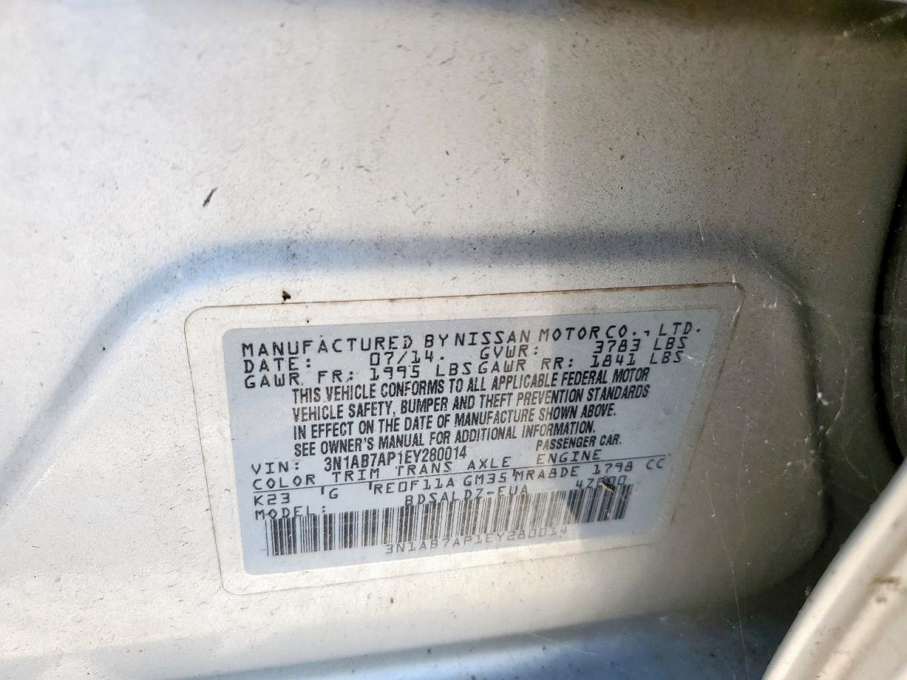 2014 Nissan Sentra S VIN: 3N1AB7AP1EY280014 Lot: 68993075