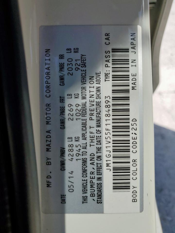 2015 Mazda 6 Touring VIN: JM1GJ1V55F1184893 Lot: 69243075