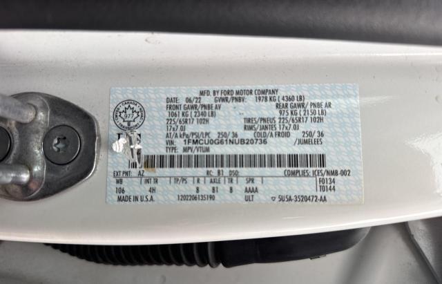 2022 FORD ESCAPE SE  