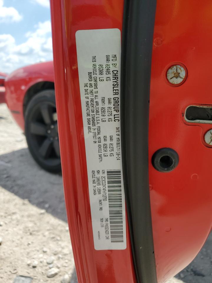 2015 Dodge Challenger Sxt VIN: 2C3CDZAT4FH712793 Lot: 69822155