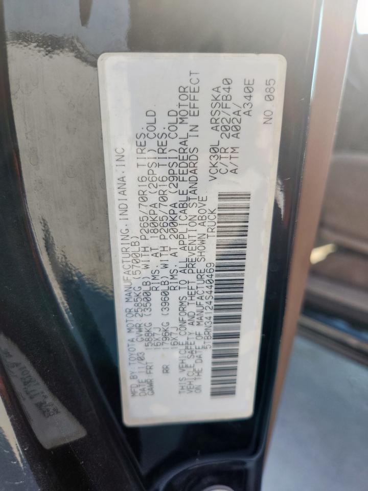 2004 Toyota Tundra Access Cab Sr5 VIN: 5TBRN34124S440469 Lot: 67643285
